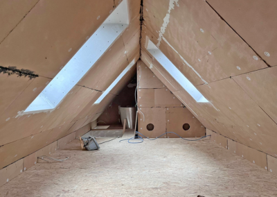 Dachboden mit Innenausbauplatte UdiCLIMATE gedämmt