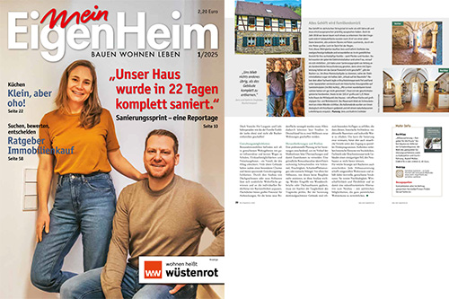 Bild vom Titelbild mein EigenHeim und Pressebericht über Udi Altes Gehöft wird Familiendomizil