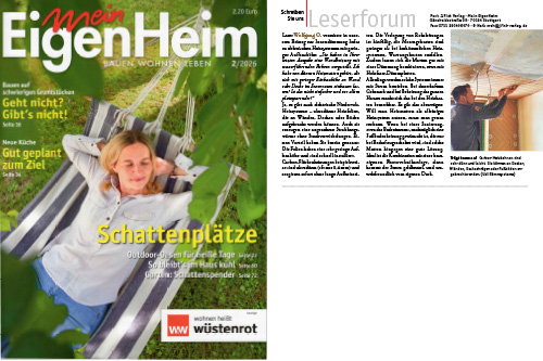 udi_2026-nr-2-mai_mein-eigenheim_wohnen-leben_udisun Bild vom Titelbild Althaus modernisieren und Pressebericht über Udi Holzfaserplatten für innen