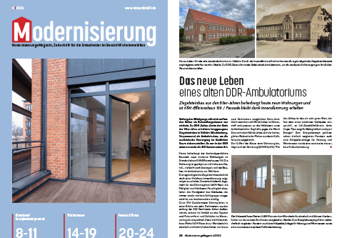 udi_2026-nr-4_modernisierungsmagazin_landambulatorium Bild vom Titelbild Althaus modernisieren und Pressebericht über Udi Holzfaserplatten für innen